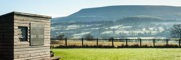 Pendle Hill from the cricket pitch